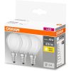 Osram Base matt üveg búra/4W/470lm/2700K/E14 LED kisgömb izzó 3 db