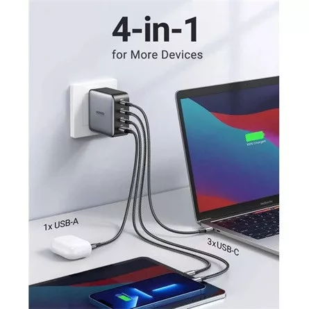 UGREEN GaN Fast 100W univerzális hálózati töltő adapter fekete