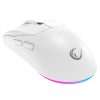 Rampage Vezeték Nélküli Egér - PROTE M5 (PAW3311, Huano 80M, 2400DPI, 400mAh, 6 gomb, RGB, Type-C, fehér)