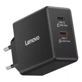   LENOVO-COM LENOVO AC Adapter - Dual USB-C 65W GaN Charger Black - EU