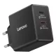LENOVO-COM LENOVO AC Adapter - Dual USB-C 65W GaN Charger Black - EU