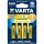 Varta Longlife AAA (R03) alkáli elem 4db
