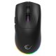 Rampage Vezeték Nélküli Egér - PROTE M5 (PAW3311, Huano 80M, 2400DPI, 400mAh, 6 gomb, RGB, Type-C, fekete)