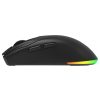 Rampage Vezeték Nélküli Egér - PROTE M5 (PAW3311, Huano 80M, 2400DPI, 400mAh, 6 gomb, RGB, Type-C, fekete)