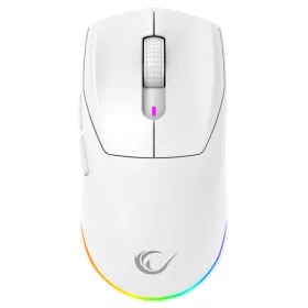   Rampage Vezeték Nélküli Egér - PROTE M5 PRO (PAW3395, Huano 80M, 2600DPI, 500mAh, 6 gomb, RGB, Type-C, fehér)