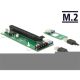 Delock Bővítőkártya M.2 kulcs B+M > PCI Express x16 30 cm USB kábellel