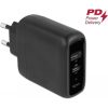 Delock USB töltő USB Type-C  PD 3.0 és A-típusú USB-hez 20 W + 12 W teljesítménnyel