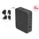 Delock USB GaN töltő 3 x USB Type-C  PD 3.1 és 1 x USB Type-A 145 W teljesítménnyel, tápadapterrel az EU/USA/UK számára