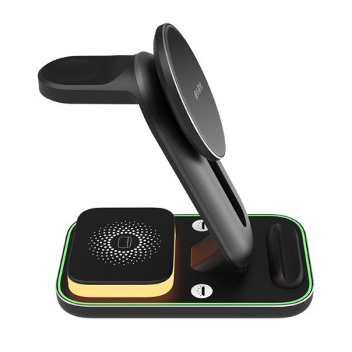 S-Link Vezeték nélküli töltő - SW-CWF117 (Magsafe Wireless charge 3 in 1, 15W, fekete)