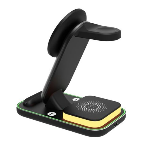 S-Link Vezeték nélküli töltő - SW-CWF117 (Magsafe Wireless charge 3 in 1, 15W, fekete)