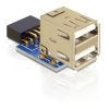 Delock ADA Delock 41825 USB pin header anya > 2 x USB 2.0 anya - felfelé