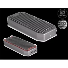  Delock külső játékház M.2 NVMe PCIe SSD-hez SuperSpeed USB 20 Gbps (USB 3.2 Gen 2x2) USB Type-C csatlakozóval és RGB LED