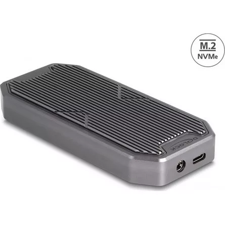 Delock külső játékház M.2 NVMe PCIe SSD-hez SuperSpeed USB 20 Gbps (USB 3.2 Gen 2x2) USB Type-C csatlakozóval és RGB LED