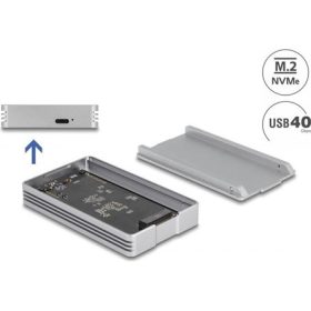   Delock USB4 40 Gbps ház 1 x M.2 NVMe SSD-hez   szerszámmentes