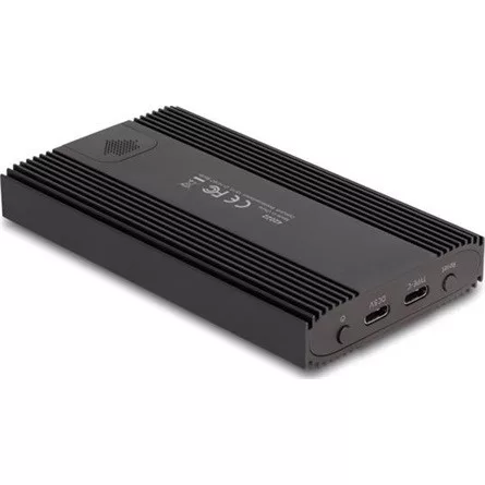 Delock USB 20 Gbps külső ház 2 db. M.2 NVMe PCIe SSD számára USB Type-C  anyával és RAID-del - eszköz nélküli szerelés l
