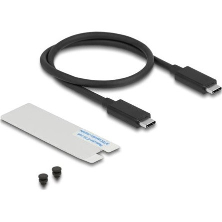 Delock USB 40 Gbps ház for 1 db. M.2 NVMe SSD játék stílusban LED fénnyel és ventilátorral   szerszám nélkül rögzíthető