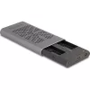 Delock Külső USB 20 Gbps ház 2 x M.2 NVMe PCIe SSD-hez USB Type-C  anyával és klón funkcióval