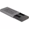 Delock Külső USB 20 Gbps ház 2 x M.2 NVMe PCIe SSD-hez USB Type-C  anyával és klón funkcióval