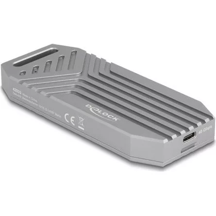 Delock M.2 NVMe SSD ház USB 40 Gbps   szerszámmentes