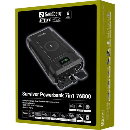 Sandberg Akkubank - Survivor Powerbank 7in1 76800