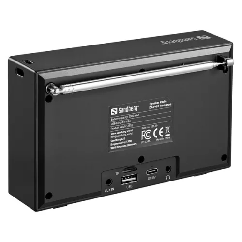 Sandberg Rádió - Speaker Radio DAB+BT Recharge