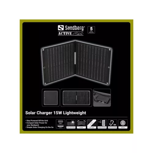 Sandberg Napelem - Solar Charger 15W Lightweight