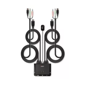 LINDY 2 Port HDMI 2.0 18G, USB 2.0 kábel KVM Switch