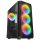 Everest Számítógépház - X-RACER (fekete; üveg; ATX; alsó táp; 4x120mm RGB, 1xUSB3.0 + 2xUSB2.0)