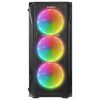 Everest Számítógépház - X-RACER (fekete; üveg; ATX; alsó táp; 4x120mm RGB, 1xUSB3.0 + 2xUSB2.0)