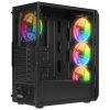 Everest Számítógépház - X-RACER (fekete; üveg; ATX; alsó táp; 4x120mm RGB, 1xUSB3.0 + 2xUSB2.0)