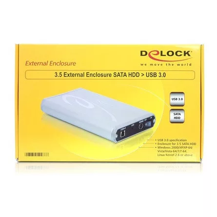 Delock 3.5" SATA USB3.0 külső ház aluminium