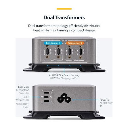 StarTech 4-PORT USB-C CHARGER 240W