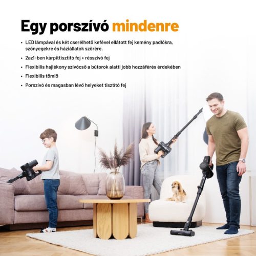 Lauben Stick Vacuum & Mop 3in1 Pet Deluxe 400BC Álló Rúdporszívó