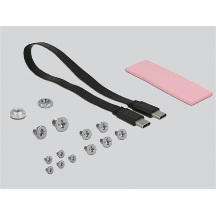 Delock Külso 2.5? doboz M.2 NVMe PCIe SSD-hez, mely USB 3.1 Gen 2 USB Type-C