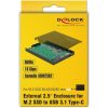 Delock Külso 2.5? doboz M.2 NVMe PCIe SSD-hez, mely USB 3.1 Gen 2 USB Type-C