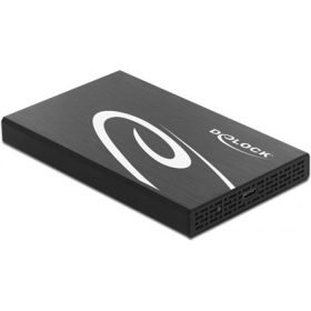   Delock Aluminium 2.5" SATA3 USB3.1 C Gen 2 külső ház fekete