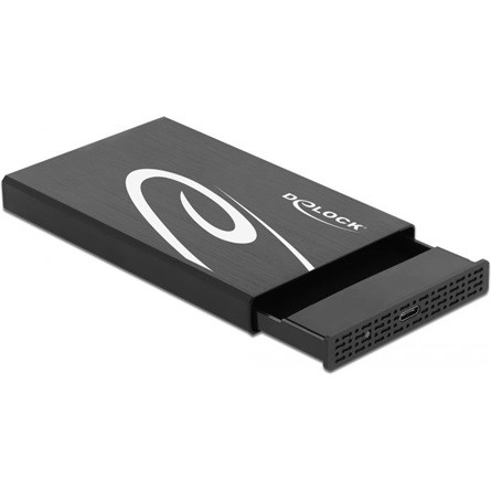 Delock Aluminium 2.5" SATA3 USB3.1 C Gen 2 külső ház fekete