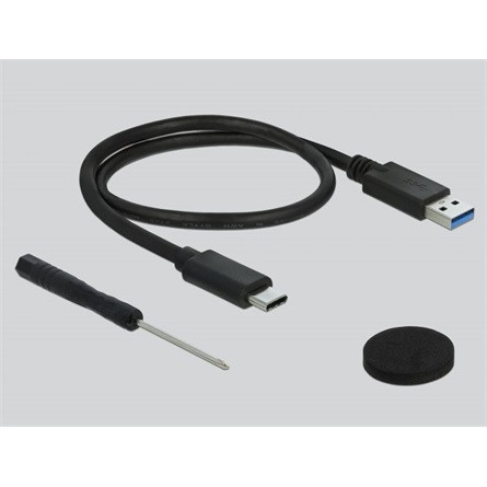 Delock Aluminium 2.5" SATA3 USB3.1 C Gen 2 külső ház fekete