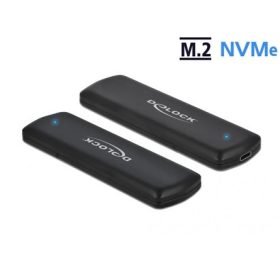   Delock Külso ház M.2 NVME PCIe SSD-hez USB Type-C csatlakozóval anya - eszközmentes