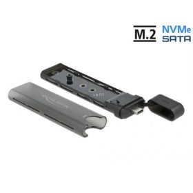   Delock 42635 M.2 2280 PCIe NVMe / SATA3 USB3.2 Gen 2×1 C külső ház fekete