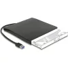 Delock Külső váz 12,7 mm magasságú, 5.25  Slim SATA meghajtókhoz SuperSpeed USB 5 Gbps A-típusú apa csatlakozóval