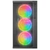 Rampage Számítógépház - VEGA V2 (fekete; üveg; ATX; alsó táp; 4x120mm RGB, 1xUSB3.0 + 2xUSB2.0)