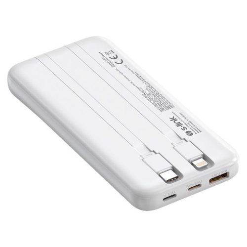 S-Link Powerbank - IP-G16L 10000mAh (3x Type-C, Lightning, 20W PD, led, fehér)