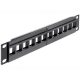 Delock 10" Keystone Patch Panel 12 Port  fekete