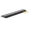 Delock Patch Panel - 43316 (Cat6 patch panel, 24 port, 0,5U, árnyékolt, fekete)