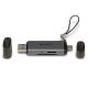 LINDY USB 3.2 Type C & A SD / Micro SD Card Reader