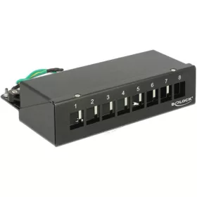 Delock keystone szerelődoboz fekete 8 port