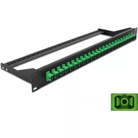   Delock 19  száloptikás csatlakozó panel 24 portos SC Simplex zöld