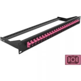  Delock 19  száloptikás csatlakozó panel 24 portos SC Simplex ibolya
