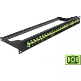   Delock 19  száloptikás csatlakozó panel 24 portos SC Simplex citromzöld